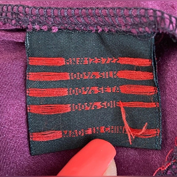 Common Thread Floral Silk Sleeveless Long Blouse Top Fuschia & Burgundy Size M - Picture 9 of 9